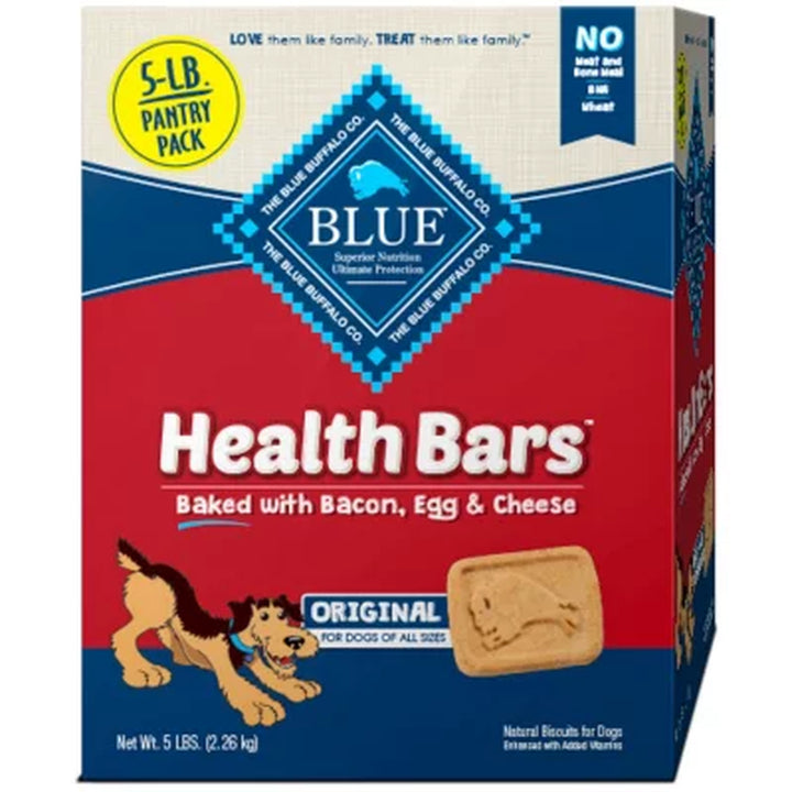 Blue Buffalo Health Bars Crunchy Dog Treats, Bacon, Egg & Cheese, 5 Lbs.