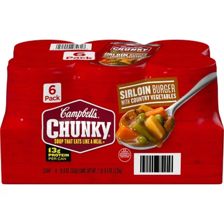 Campbell'S Chunky Sirloin Burger with Country Vegetables Soup 18.8 Oz., 6 Pk.