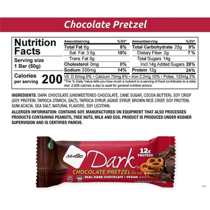 Nugo Dark Chocolate Gluten Free Protein Bar, Variety Pack 18 Ct.