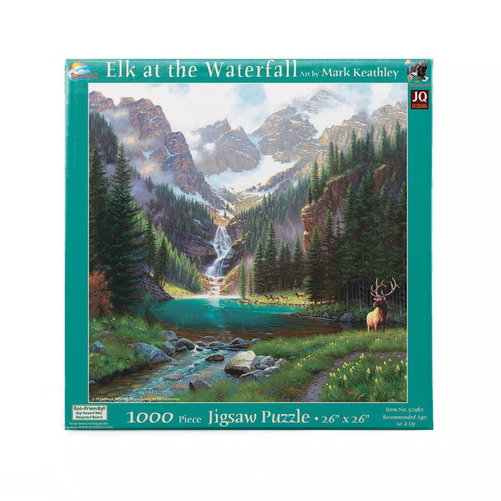 Sunsout Elk at the Waterfall 1000 Pc Jigsaw Puzzle 52982