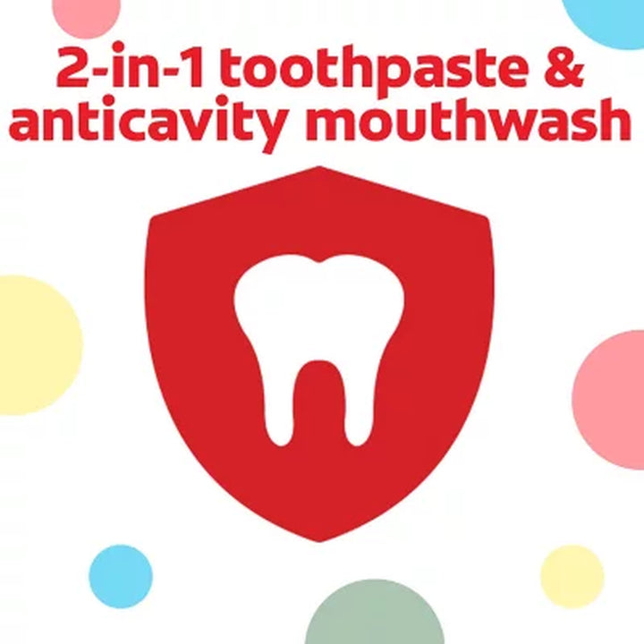 Colgate 2-In-1 Anticavity Kids' Gel Toothpaste with Fluoride, Watermelon Burst, 4.6 Oz., 3 Pk.