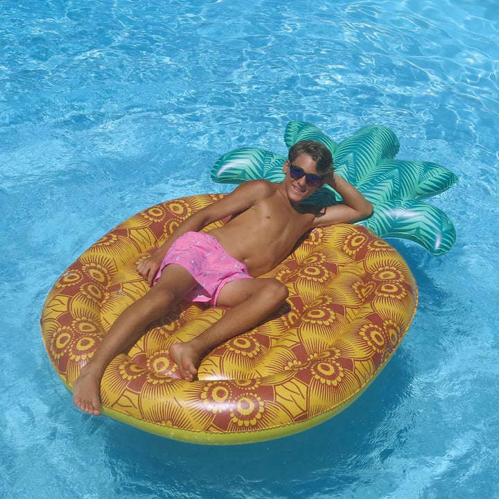 Swimline Giant Inflatable Unique Print Tropical Pineapple Pool Float | 90649