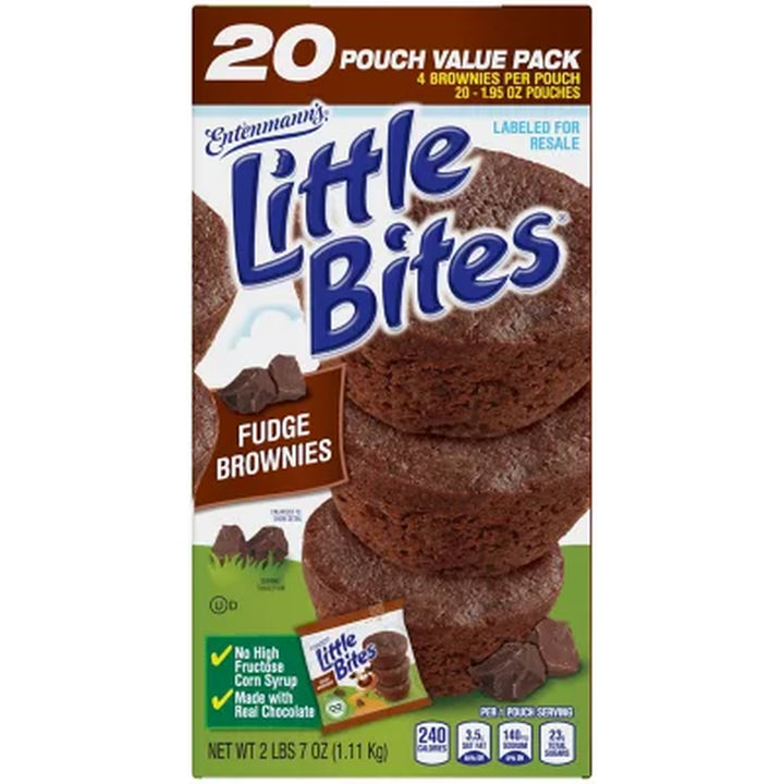 Entenmann'S Little Bites Fudge Brownie Mini Muffins 1.95 Oz., 20 Pk.