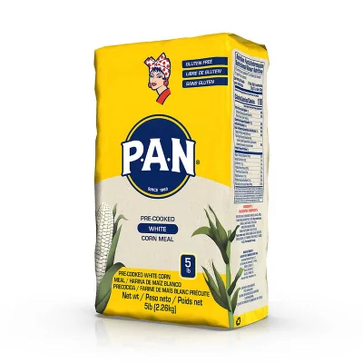 PAN Precooked White Cornmeal, 5 Lbs.
