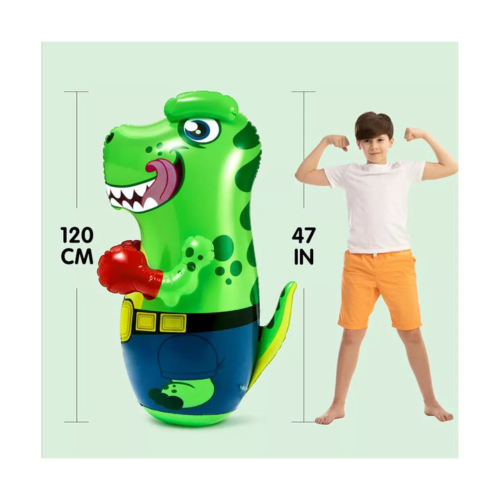 Syncfun Inflatable T-Rex Dinosaur Bopper 47 Inches, Bop Bag Inflatable Punching Toy, Kids Punching Bag with Bounce-Back Action