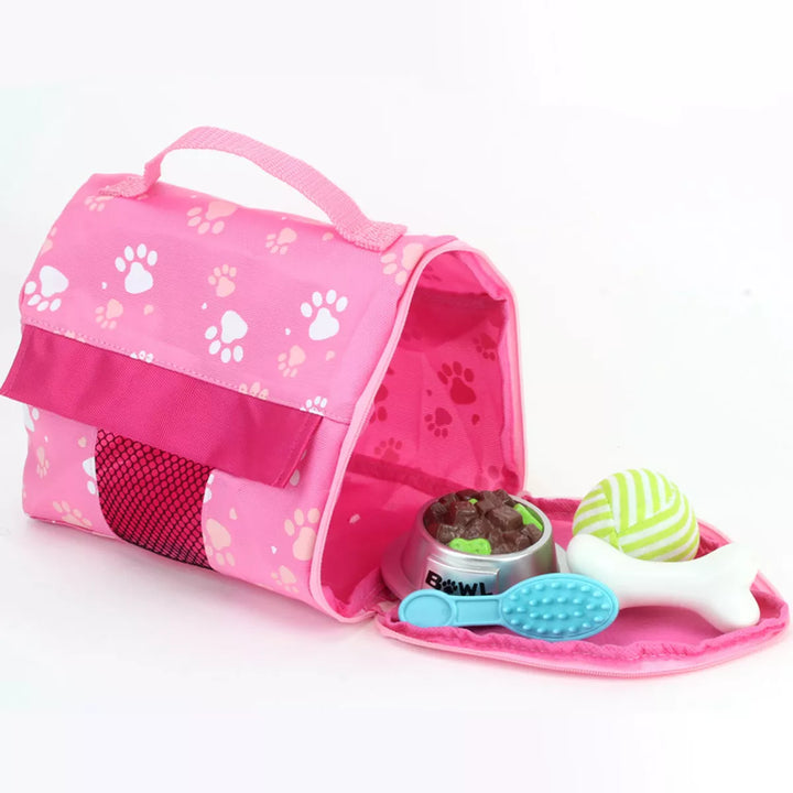 Sophia’S Plush Puppy with Carrier and Accessories for 18" Dolls