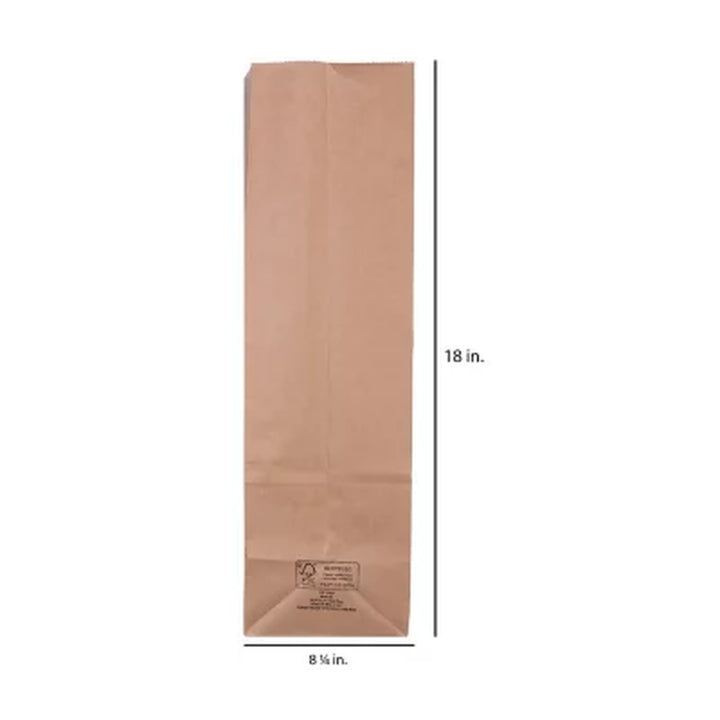 Duro Bag 25# Shorty Kraft Brown Paper Bags 500 Ct.