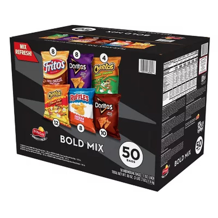 Frito-Lay Bold Mix Variety Pack Chips and Snacks, 50 Pk.