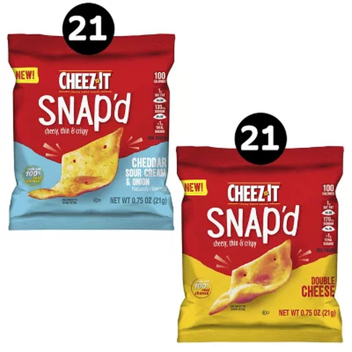 Cheez-It Snap'D, Variety Pack, 0.75 Oz., 42 Pk.
