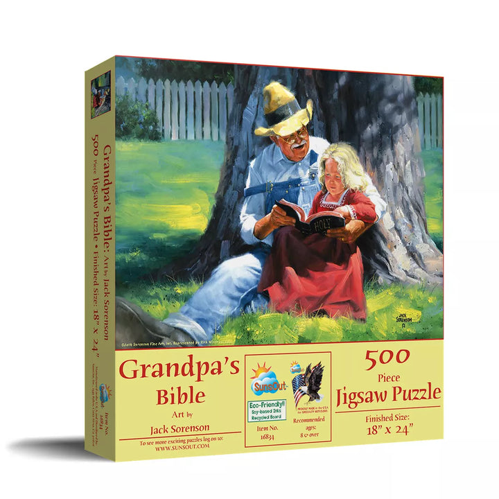 Sunsout Grandpa'S Bible 500 Pc Jigsaw Puzzle 16834