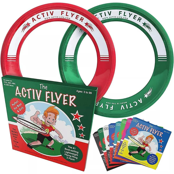 Activ Life Kids 2-Pack Flying Discs, Red/Green