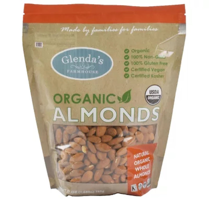 Glenda'S Farmhouse Organic Almonds 27 Oz.