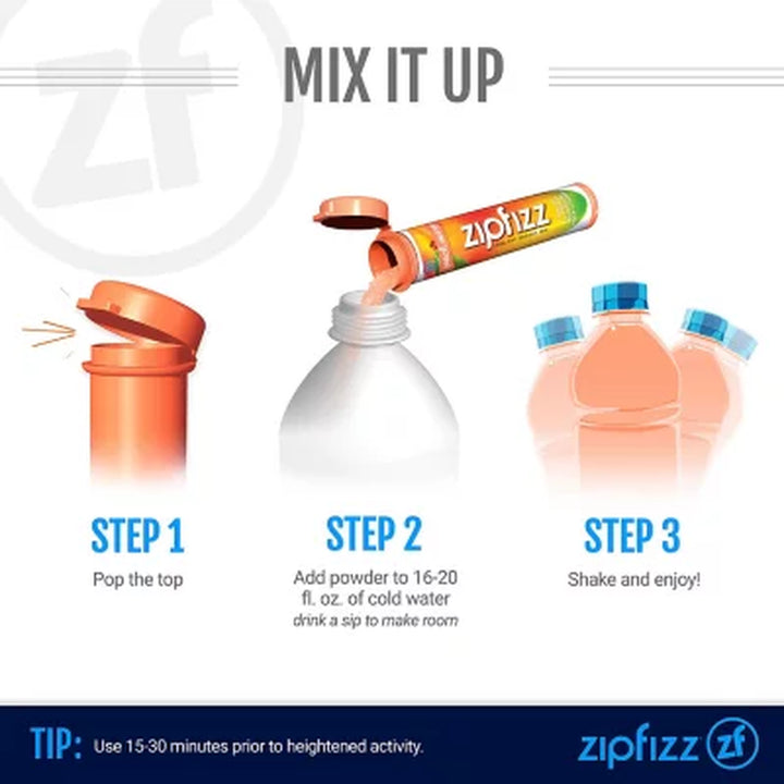Zipfizz Energy Drink Mix, Peach Mango 20 Ct.