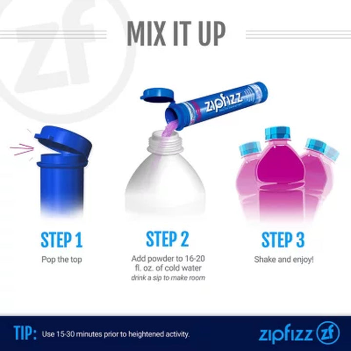 Zipfizz Energy Drink Mix, Blue Raspberry 20 Ct.