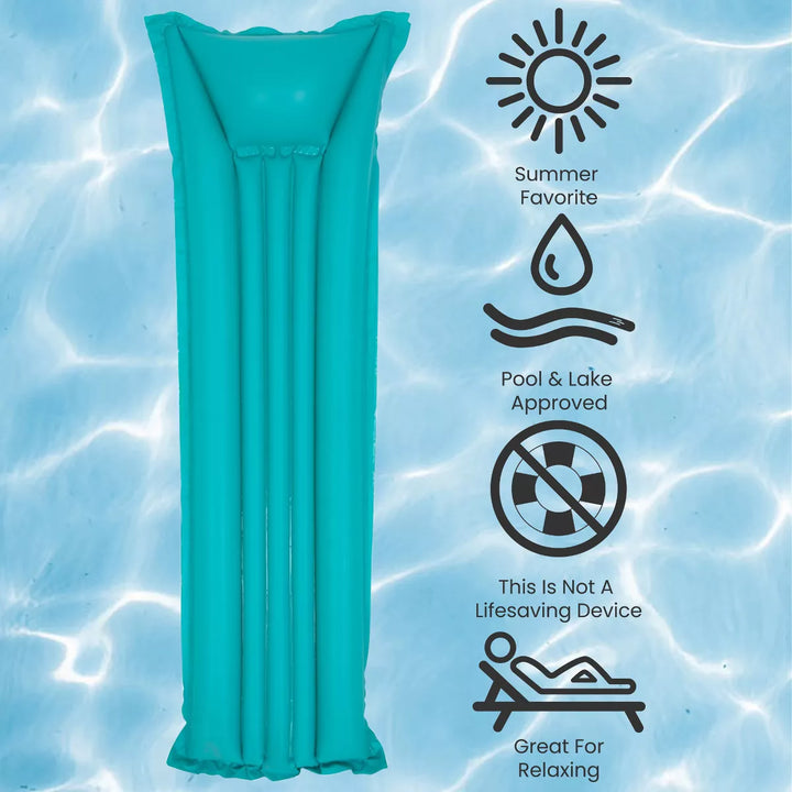 Pool Central Inflatable Swimming Pool Raft Float - 72" - Teal Blue