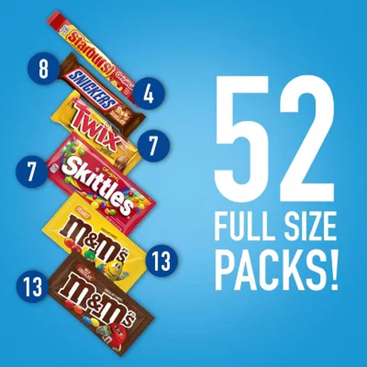 Mars Fundraiser Variety Pack Candy Bars, Full Size, 52 Pk.