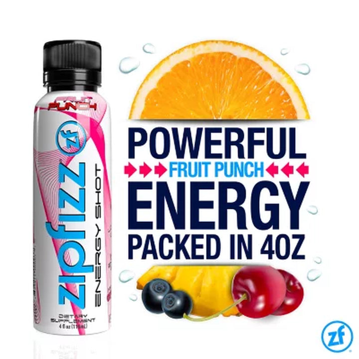 Zipfizz Liquid Energy Shot, Fruit Punch 24 Ct.