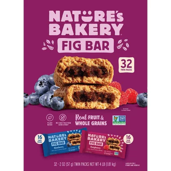 Nature'S Bakery Blueberry and Raspberry Variety Fig Bars (2 Oz., 32 Ct.)