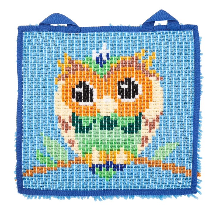 Mini Owl Latch Hook Rug Kit for Kids Crafts, Adults, and Beginners, DIY (12 X 11 In)