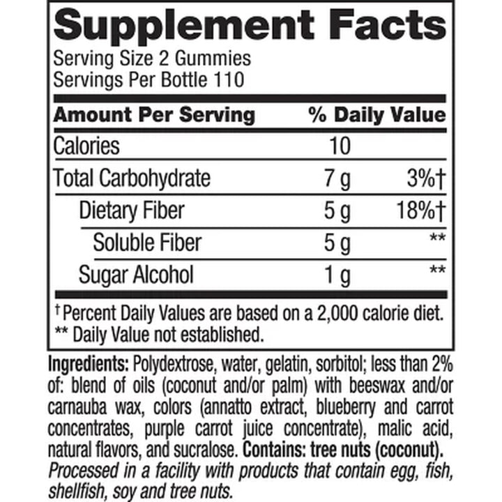 Vitafusion Fiber Well Gummies, 5G Fiber 220 Ct.