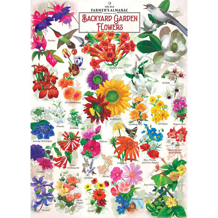 Masterpieces 1000 Piece Jigsaw Puzzle - Farmer'S Almanac Garden Florals.