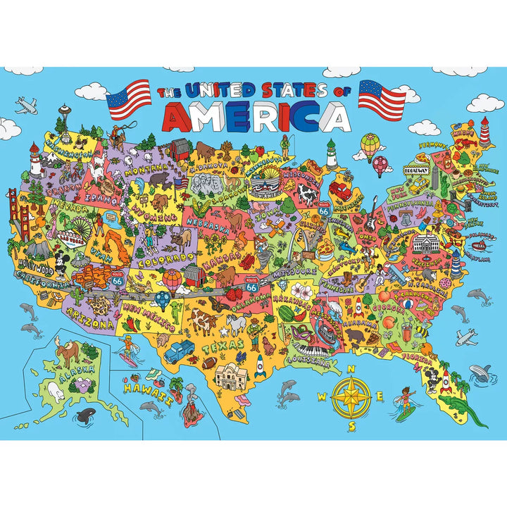 Masterpieces 101 Things to Spot in the USA 100 Piece Kids Puzzle.