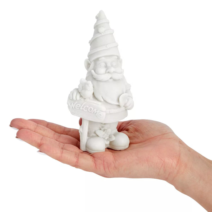 Bright Creations 2 Pack Ceramics to Paint - Paint Your Own Garden Gnome Statues, Blank Paintable Ceramics for Adults (5 In)