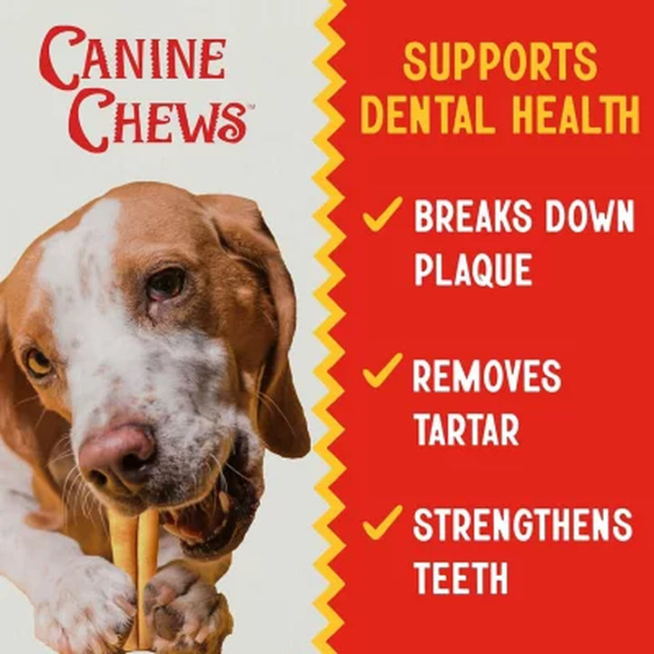 Canine Chews 8" Basted Rawhides for Dogs, 25 Ct. (Choose Flavor)