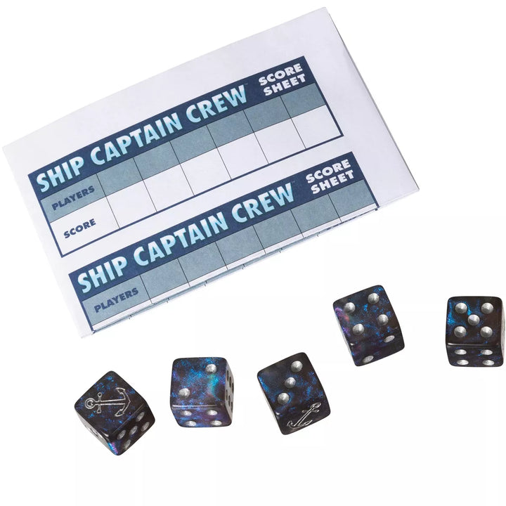 Ship Captain Crew Dice Game, Great for Party Favors, Family Games, Stocking Stuffer, Travel Games, and Camping Games, Dice Games for Adults, Fun Games