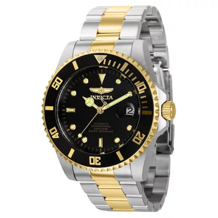 Invicta Men'S Pro Diver Automatic 44Mm Two Tone, Black Dial