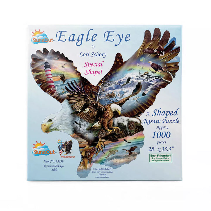 Sunsout Eagle Eye 1000 Pc Special Shape Jigsaw Puzzle 95639