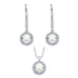 Dancing Lab Created Opal Pendant and Earring Set in Sterling Silver