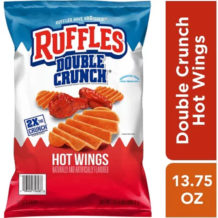 Ruffles Double Crunch Hot Wings Potato Chips, 13.75 Oz.