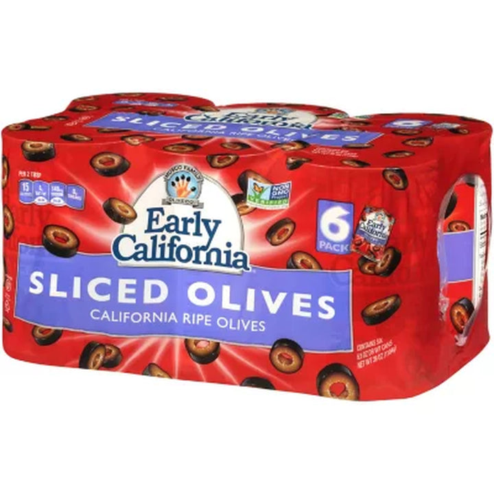 Early California Sliced Olives 6.5 Oz., 6 Pk.