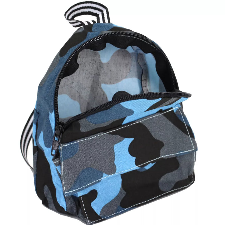 Sophia’S Camouflage Nylon Backpack for 18" Dolls, Blue