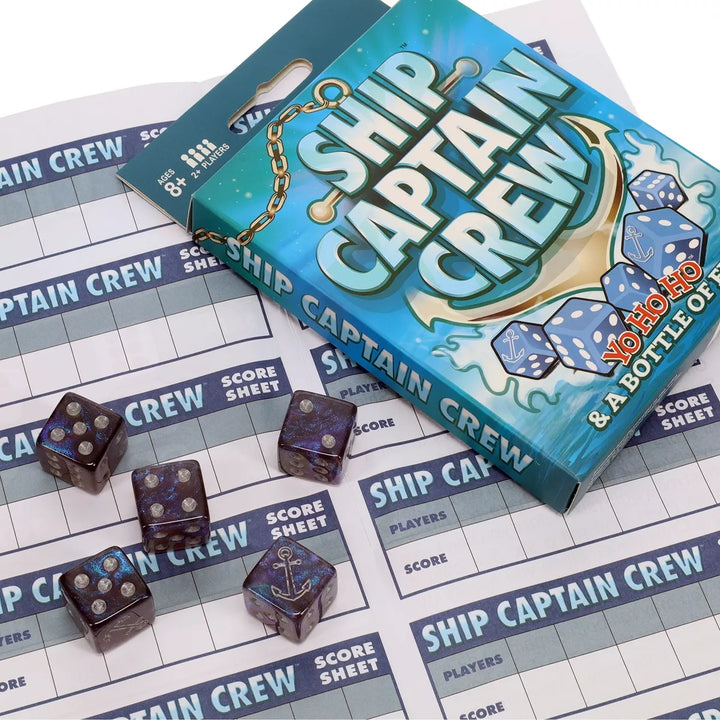 Ship Captain Crew Dice Game, Great for Party Favors, Family Games, Stocking Stuffer, Travel Games, and Camping Games, Dice Games for Adults, Fun Games