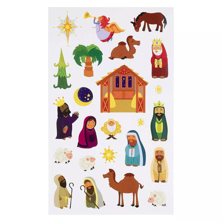 Blue Panda 868 Pieces Christmas Nativity Stickers for Scrapbooking, DIY Crafts, 36 Sheets