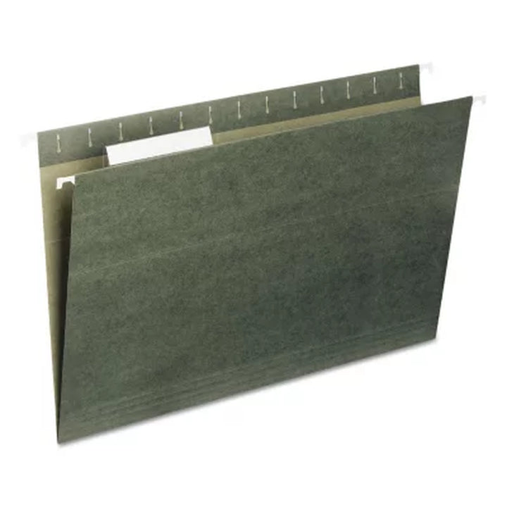Smead 1/3 Cut Adjustable Positions Hanging File Folders, Green Legal, 25Ct.