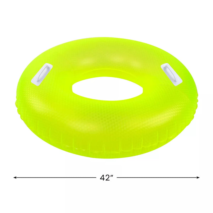 Northlight 42" Yellow Sparkle Inflatable Swimming Pool Tube Ring Float