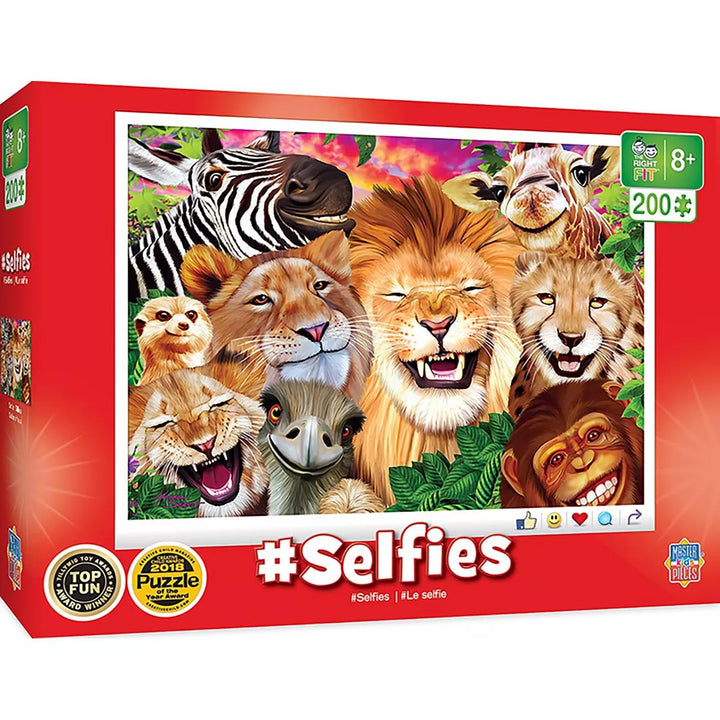 Masterpieces Inc Selfies Safari Sillies 200 Piece Jigsaw Puzzle