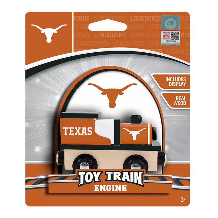 Masterpieces Officially Licensed NCAA Texas Longhorns Wooden Toy Train Engine for Kids.