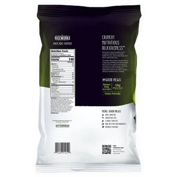 Riceworks Avocado Ranch Rice Snacks Chips, 16 Oz.