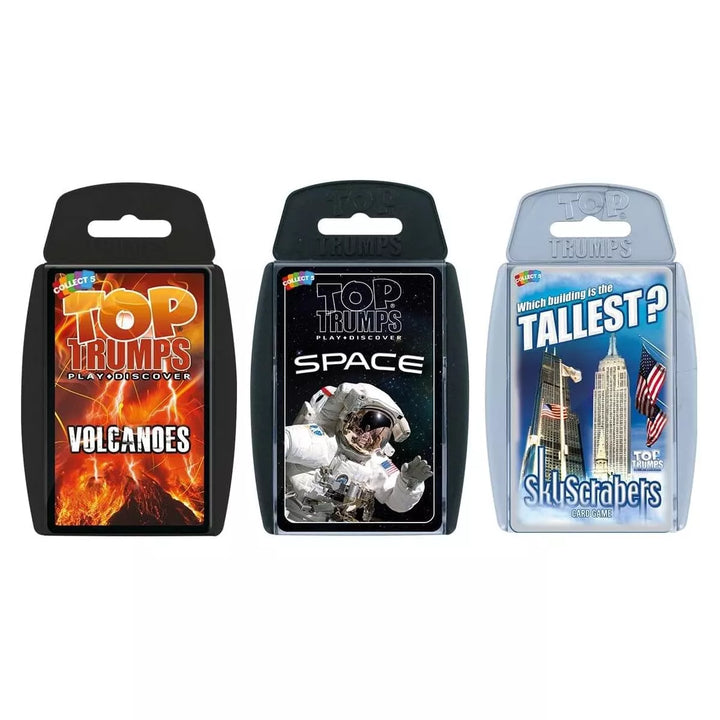 Top Trumps Unbelieveable Universe Top Trumps Card Game Bundle | Dinos | Space | Volcanoes