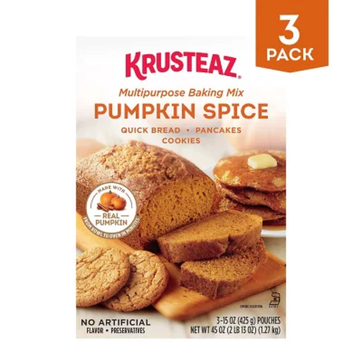 Krusteaz Pumpkin Spice Baking Mix, 45Oz., 3Pk.