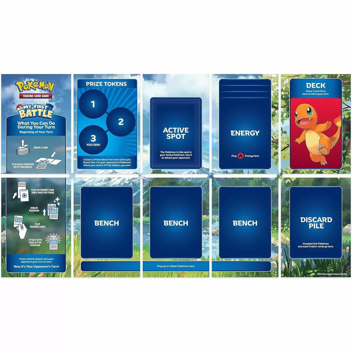 Pokémon TCG: My First Battle—Charmander and Squirtle (2 Ready-To-Play Mini Decks & Accessories) - Great for Beginners