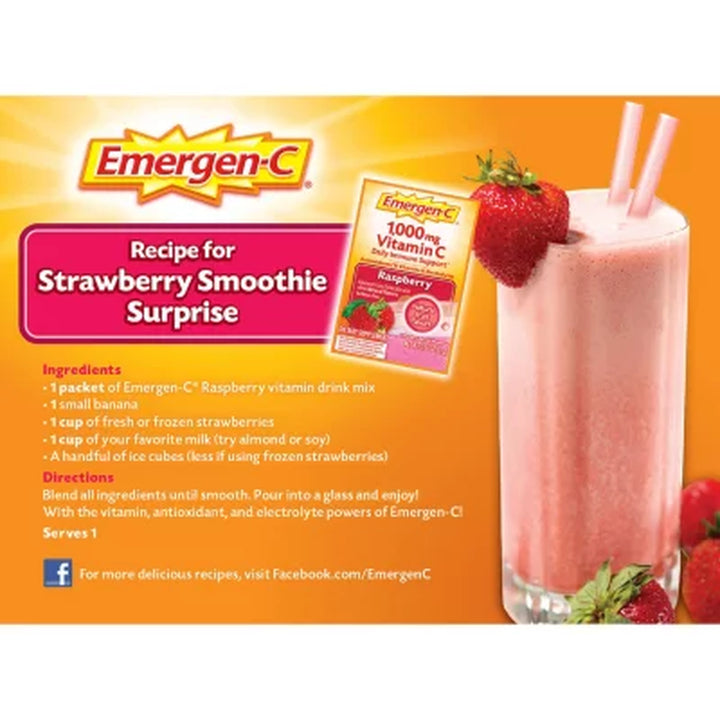 Emergen-C Drink Mix Variety Pack, Super Orange, Raspberry & Tangerine (29.1 Oz., 90 Ct.)