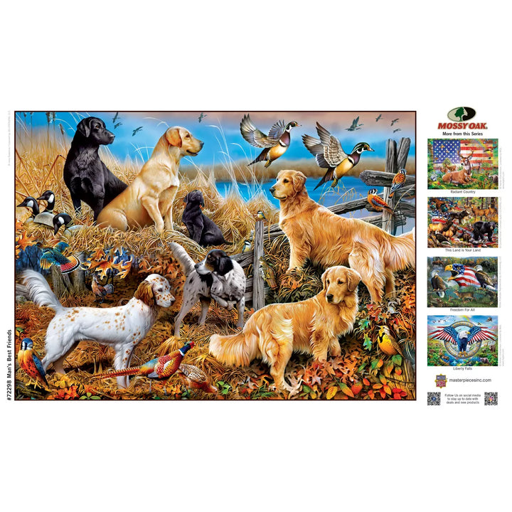 Masterpieces 1000 Piece Jigsaw Puzzle - Man'S Best Friends - 19.25"X26.75".