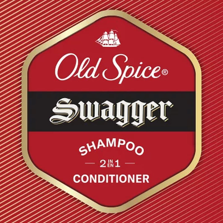 Old Spice Swagger 2-In-1 Shampoo and Conditioner for Men, 39.9 Fl. Oz.