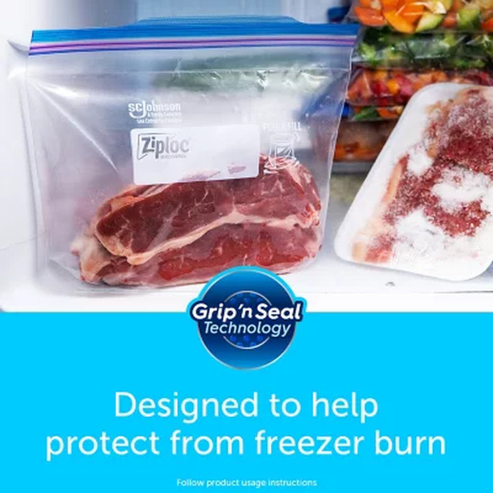 Ziploc Gallon Freezer Bags with New Stay Open Design, 152 Ct.