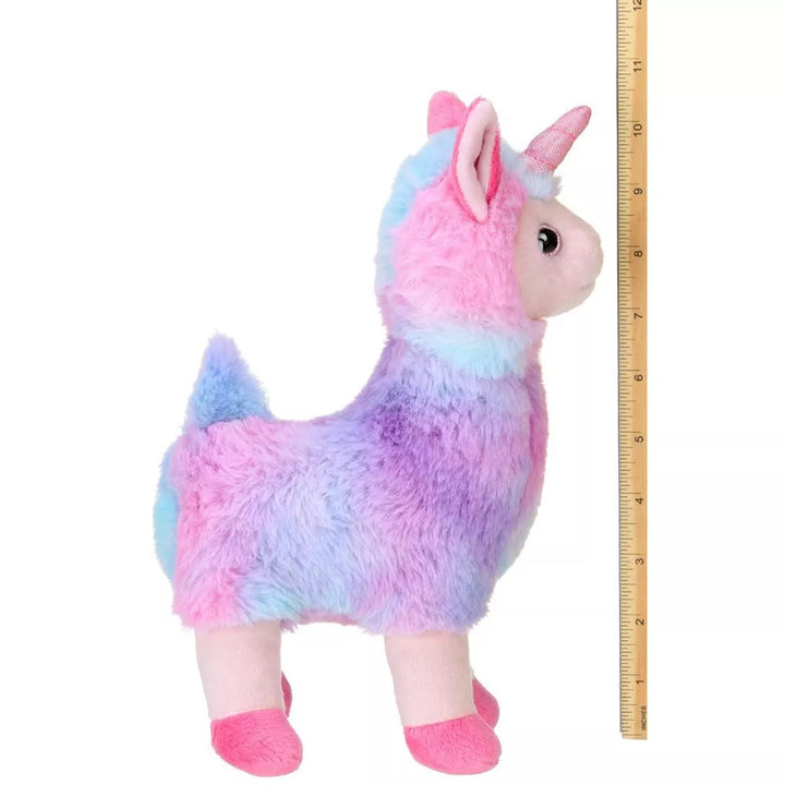 Bearington Luna Llamacorn the Rainbow Llama Plush, 10 Inch Llama Stuffed Animal